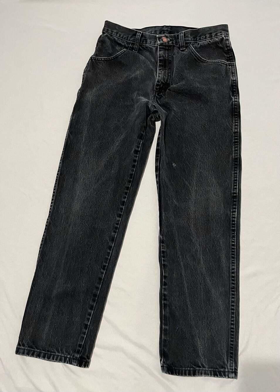 Rustler Jeans Size 32x30 Black Denim Relaxed Fit